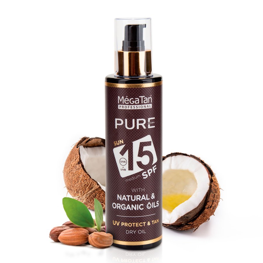 Natural Oil MegaTan Sun with Sunscreen SPF15, 180ml